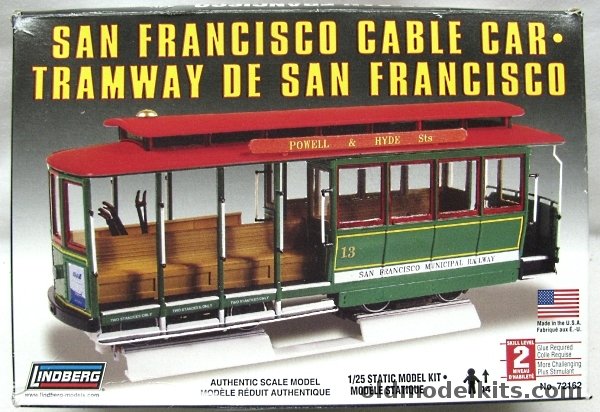 Lindberg 1/48 San Fransico Cable Car (Ex-Hawk), 72162 plastic model kit